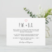 Eenvoudige Whimsical Typography Heart Photo Weddin Kaart (Staand voorkant)