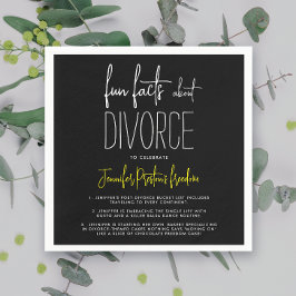 Eenvoudige Whimsical Zwart Witte Leuke Feiten Echt Servet