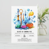 Eenvoudige Whimsy Flask Experiment Wetenschapper V Kaart (Staand voorkant)