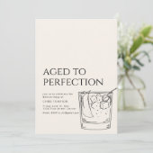 Eenvoudige Whiskey Aged to Perfection Verjaardag U Kaart (Staand voorkant)