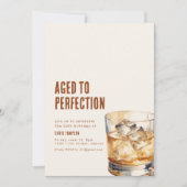 Eenvoudige Whisky Gerijpt tot Volmaaktheid Verjaar Kaart (Voorkant)