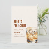 Eenvoudige Whisky Gerijpt tot Volmaaktheid Verjaar Kaart (Staand voorkant)