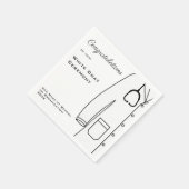 Eenvoudige White Coat Ceremony Gefeliciteerd Servet (Hoek)