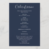 Eenvoudige White Cross Blue Memorial Orde van Serv Programmakaart (Achterkant)