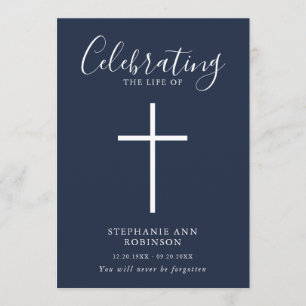 Eenvoudige White Cross Blue Memorial Orde van Serv Programmakaart