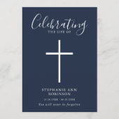 Eenvoudige White Cross Blue Memorial Orde van Serv Programmakaart (Voorkant)