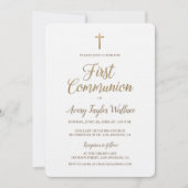 Eenvoudige White Gold Cross Modern First Community Kaart (Voorkant)