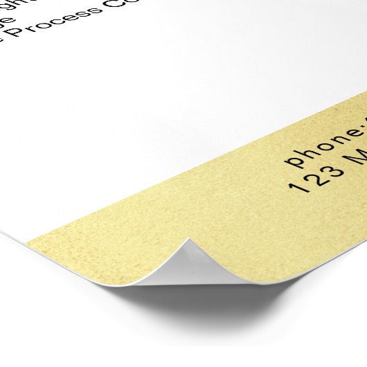 Eenvoudige White Gold Prijslijst Poster (Hoek)