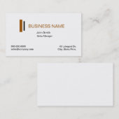 Eenvoudige White Professional-visitekaartjes Visitekaartje (Voorkant / Achterkant)