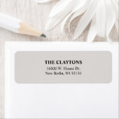 Eenvoudige White Return Address Labels (Insitu)