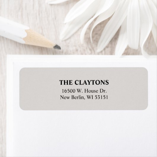 Eenvoudige White Return Address Labels (Insitu)