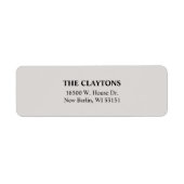 Eenvoudige White Return Address Labels (Voorkant)