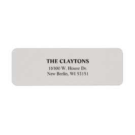 Eenvoudige White Return Address Labels