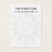 Eenvoudige White Starburst Earring Holding Display Visitekaartje (Voorkant)