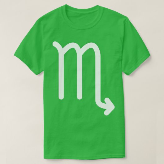 Eenvoudige White Zodiac Horoscope Sign Scorpio T-shirt (Design voorkant)