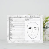 Eenvoudige whitepaper over schoonheid in zwart-wit (Staand voorkant)