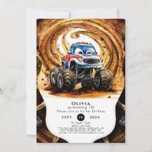 Eenvoudige wielen Monster Truck Verjaardag