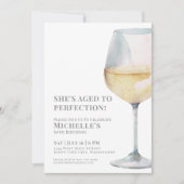 Eenvoudige wijn 60ste verjaardag kaart (Voorkant)