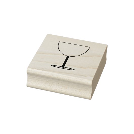 Eenvoudige wijnglas Art Stamp Rubberstempel (Stempel)