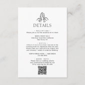 Eenvoudige wijnproost QR-code Trouwdetails Informatiekaartje (Voorkant)