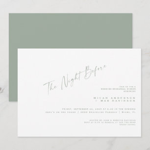 Eenvoudige wijze de nacht voor repetitie diner kaart