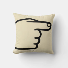 Eenvoudige wijzende handgreep kussen