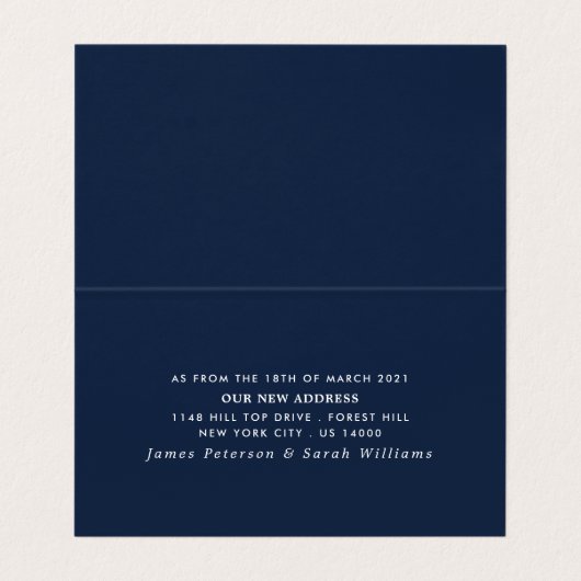 Eenvoudige wijziging in script van adreskaart visitekaartje (Binnenkant ongevouwen)