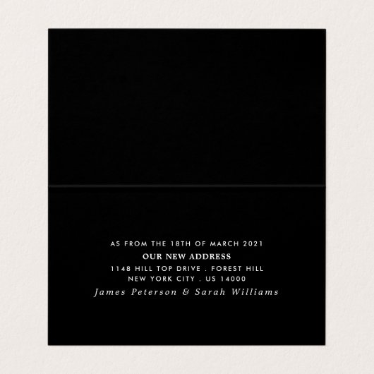 Eenvoudige wijziging in script van adreskaart visitekaartje (Binnenkant ongevouwen)