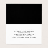 Eenvoudige wijziging in script van adreskaart visitekaartje (Binnenkant ongevouwen)