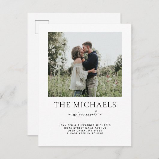 Eenvoudige wijziging van adresfoto aankondigingskaart (Voorkant / Achterkant)