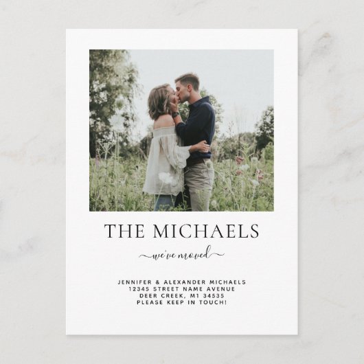 Eenvoudige wijziging van adresfoto aankondigingskaart (Voorkant)