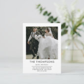 Eenvoudige wijziging van adresfoto verplaatsen aankondigingskaart (Staand voorkant)