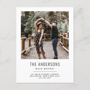 Eenvoudige wijziging van adresfoto verplaatsen aankondigingskaart