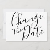 Eenvoudige wijziging van de datum uitgesteld geann save the date (Voorkant)
