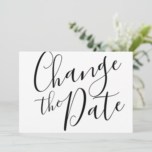 Eenvoudige wijziging van de datum uitgestelde gean save the date (Staand voorkant)