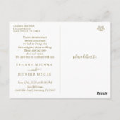 Eenvoudige wijziging van de datum van de aankondig briefkaart (Achterkant)