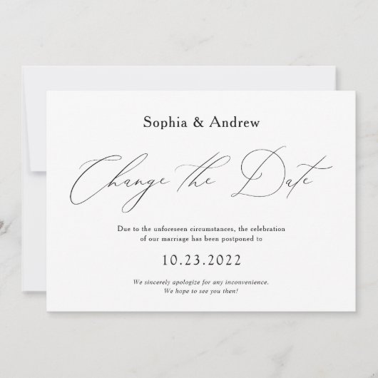 Eenvoudige wijziging van de datum waarop het huwel kaart (Voorkant)