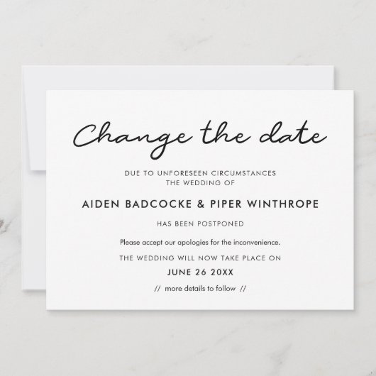 Eenvoudige wijziging van de datumtrouwupdatekaart kaart (Voorkant)