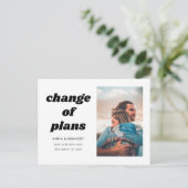 Eenvoudige wijziging van de huwelijksdatum aankondigingskaart (Staand voorkant)