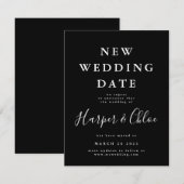 Eenvoudige wijziging van de huwelijksdatum save the date (Voorkant / Achterkant)