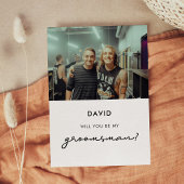 Eenvoudige 'Wil je mijn getuige zijn' fotokaart Kaart
