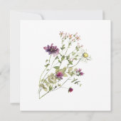 Eenvoudige Wildbloemen bloementuin Christelijke br Kaart (Achterkant)