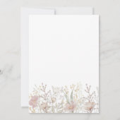 Eenvoudige Wildbloemen Boho Bruiloft Save The Date (Achterkant)