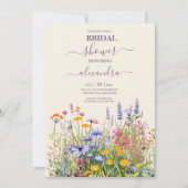 Eenvoudige Wildbloemen Botanische Tuin Vrijgezelle Kaart (Voorkant)