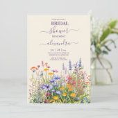 Eenvoudige Wildbloemen Botanische Tuin Vrijgezelle Kaart (Staand voorkant)