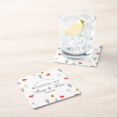 Eenvoudige Wildbloemen Hand Drawn Weduwschap Dank  Kartonnen Onderzetters (Insitu)