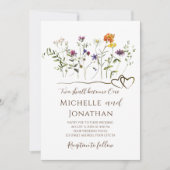 Eenvoudige Wildbloemen Tuin Bloemen Bruiloft Chris Kaart (Voorkant)