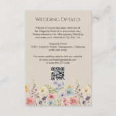 Eenvoudige Wildbloemen Tuin Bruiloft Details Informatiekaartje (Voorkant)