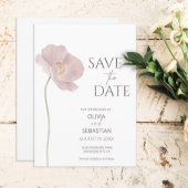 Eenvoudige Wilde Bloem Boho Bruiloft Save The Date