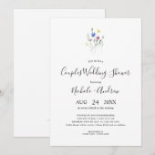 Eenvoudige wilde bloem Bouquet-stellen bruiloft Sh Kaart (Voorkant / Achterkant)